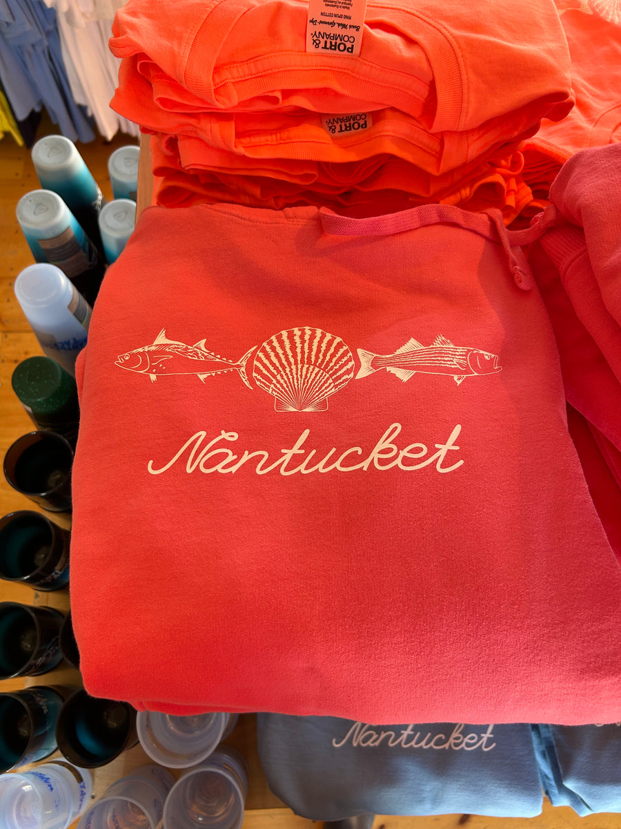 Scallop Striper Albie Hooded Sweatshirt – Nantucket Tackle Center