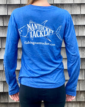 Load image into Gallery viewer, Nantucket Tackle Tuna Logo, Lat/Long Sleeve
