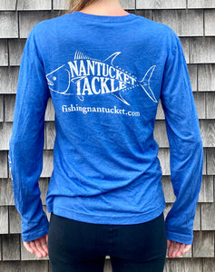 Nantucket Tackle Tuna Logo, Lat/Long Sleeve