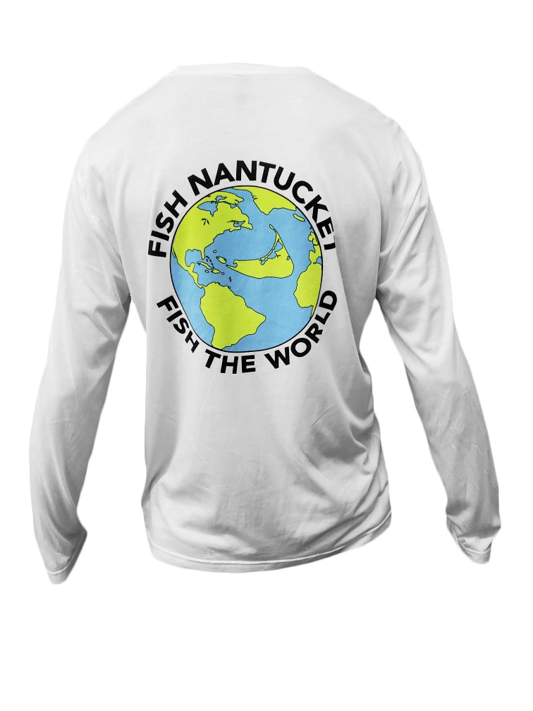 Fish Nantucket ~ Fish the World Performance Long Sleeve Shirt