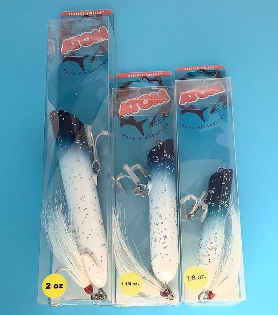 fish atom lures striper swiper - 3oz A true classic and renowned fish catcher Atom Striper Swiper Spider